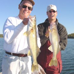 image of bob and mike carlson with walleyes