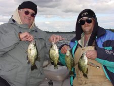 Watch for spring Crappies in shallow weed flats.