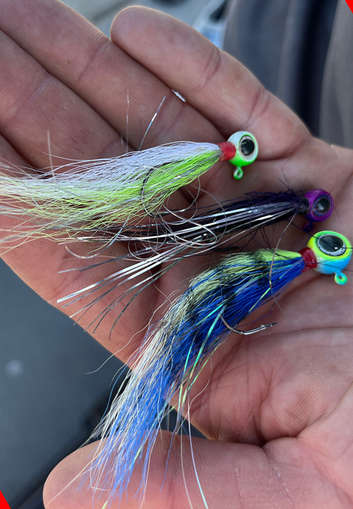 image of VMC Bucktail Jigs Joe Billiars uses to ctch walleyes