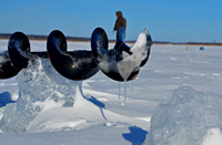 Ice Fishing Leech Lake