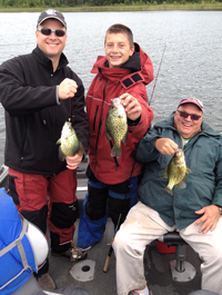 Crappies caught by Cullen Case and family on Cutfoot Sioux