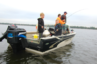 Family Fishing For Red Lake Walleye