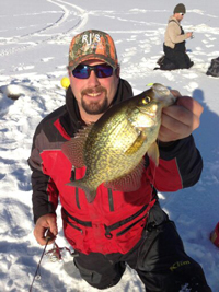 Ice Fishing Holding Crappie