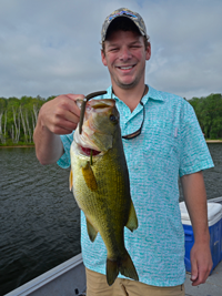 image of bass caught on lake pokegama in grand rapids