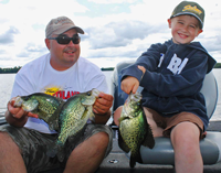 image of Tom and Daxx Batuik with nice Crappies