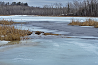 image of ice conditions at Oxhide Lake near Grand Rapids