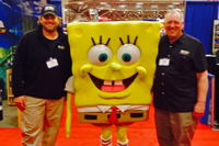 image of Mike Christensen and Jeff Sundin with Spongebob Square pants