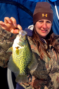 image of Lori Ylitalo with Crappie