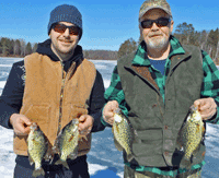 Andy and Bruce Clusiaua holding crappies