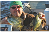 image of dave holmbeck with big Crappies