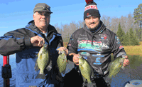 image of Mike and Andy Walsh with big Crappies