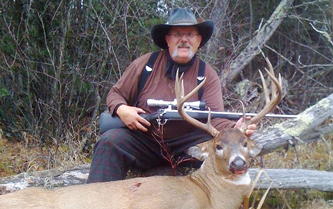 image of Steve Picht with giant buck