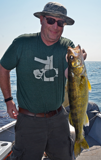 image of Mark Surber with big Walleye