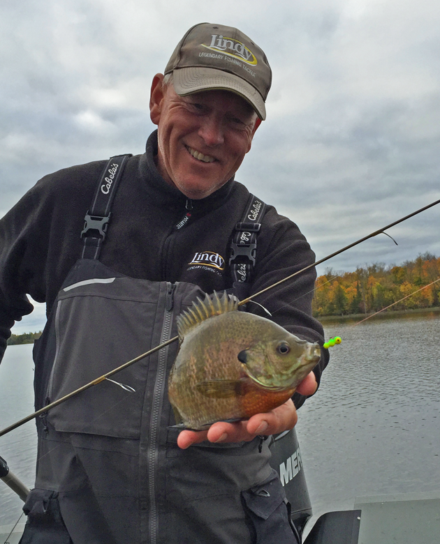 Don't pause jigging spoons, Finding panfish on new lakes, Huge