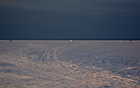 image ice fishing rentals on lake Winnibigoshish