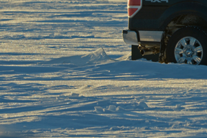 image of snowdrift on lake