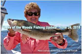 image of lady with huge walleye