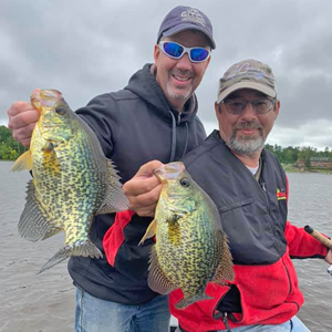 image of Keith Nelson and Lorin LeMire with big crappies