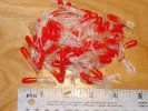 Tube Skirts 1-1/2 inch Clear & Red 100 pack