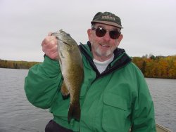 Smallmouth Bonus pays off for Bud Freeman who caught his first ever while Walleye Fishing