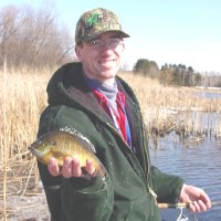Shore fishing for Bluegills
    provides anglers with opportunities during early spring