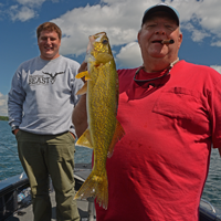 image of brian rusch with big walleye