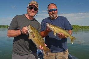 image of fisharoo guests with nice smallmout walleye double