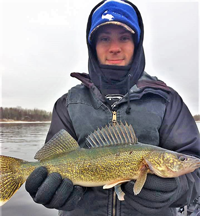 image of walleye caught on rainy river