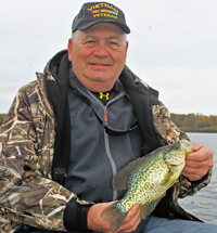 image of david with big crappie