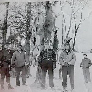 image of old time deer camp