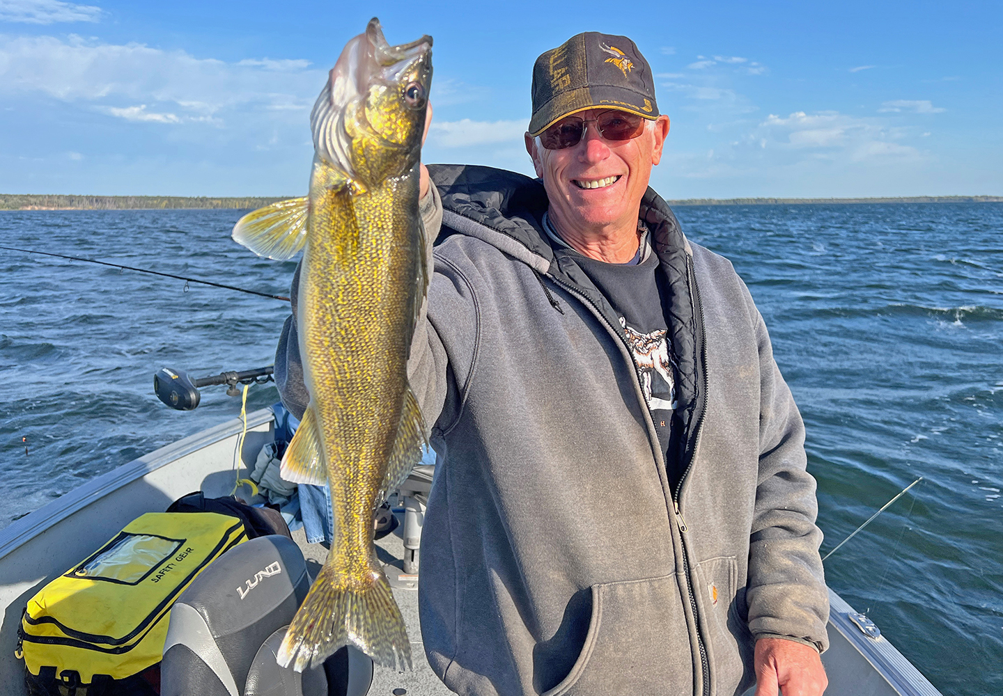 image of Bim Berhow walleye fishing on Lake Winnibigoshish