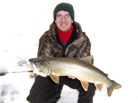 Matt Mattson with a nice Northern Minnesota Lake Trout