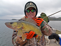 image of Capt. FlyRod Mike Rehr holding Minnesota Walleye