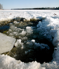 Ice Report Giant Hole in Ice