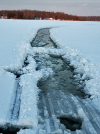 Image of ice conditions in Deer River