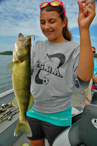 Walleye caught by Isabella Amore on Cutfoot Sioux