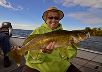 Ellie Bullington Holding Leech Lake Walleye