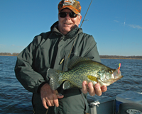 image of Jim Naylor with large Crappie