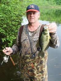 image of Joel Clusiau with big Crappie