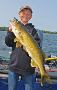 image of big Walleye caught on Pokegama Lake by Dylan Kukkonen