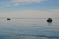 image of leech lake under calm conditions