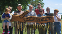 image of the Anderson-Wright families with fish on stringer