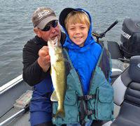image of 9 year old Jason with nice Walleye