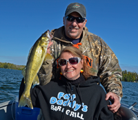 image of Lori and Phil holding a nice Walleye