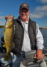 image of Roy with winnie walleye