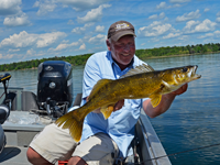 image of Jeff Sundin with giant Walleye