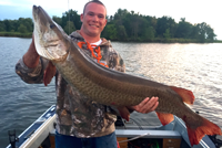 image of Mike Moening with big Musky