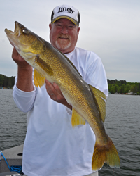 image of Larry Lashley with Monster Walleye