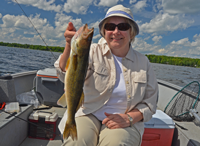 image of Bonnie Raquet with nice Walleye