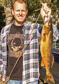 image of Pete holding nice Walleye